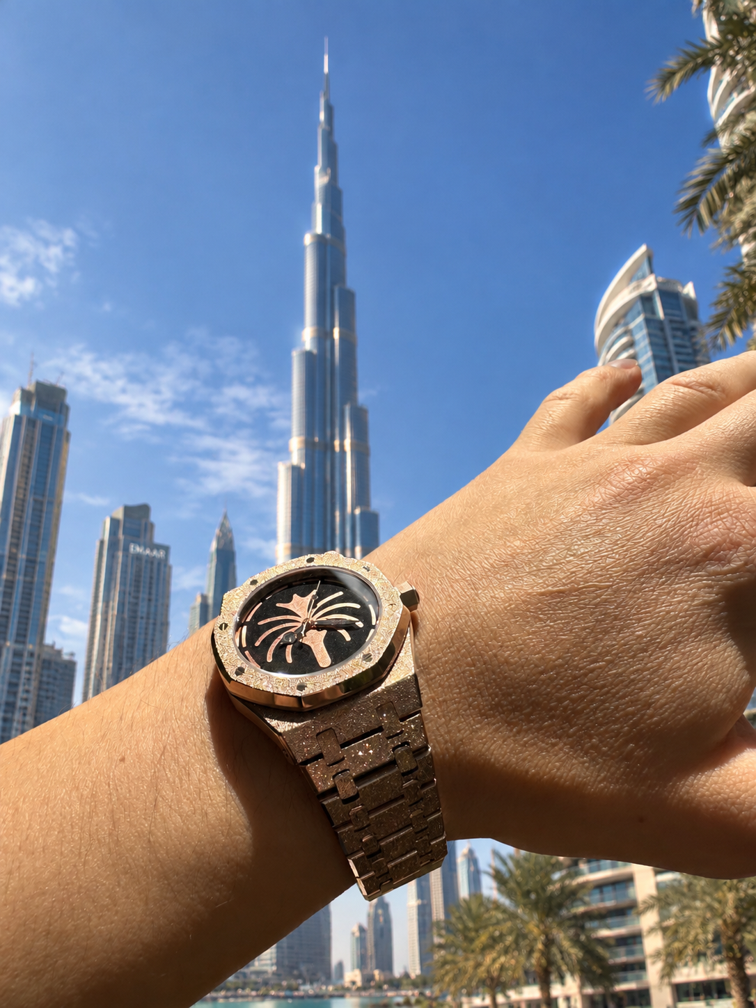 The Palm · Gold — Palm dial automatic watch